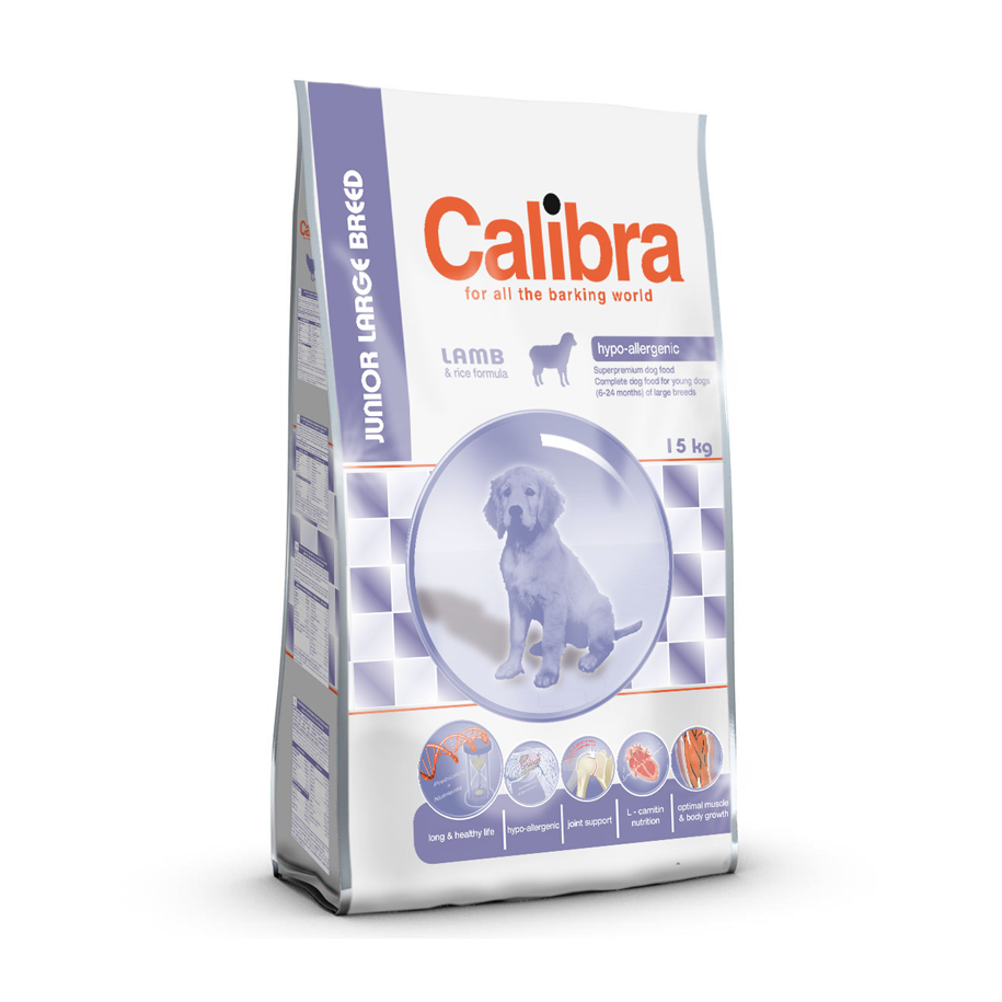Calibra Superpremium Junior Large Breed Lamb & Rice rasy duże