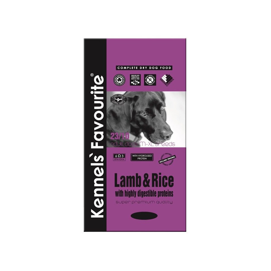 Sucha karma Kennels Favourite Lamb & Rice dla psów 2 x 12,5kg