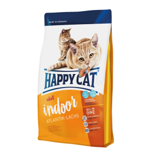 Sucha karma Happy Cat Fit & Well Indoor Adult Łosoś