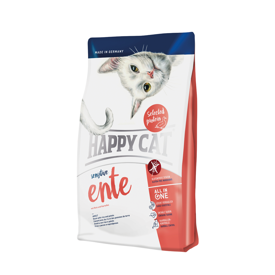 Sucha karma Happy Cat Sensitive Kaczka