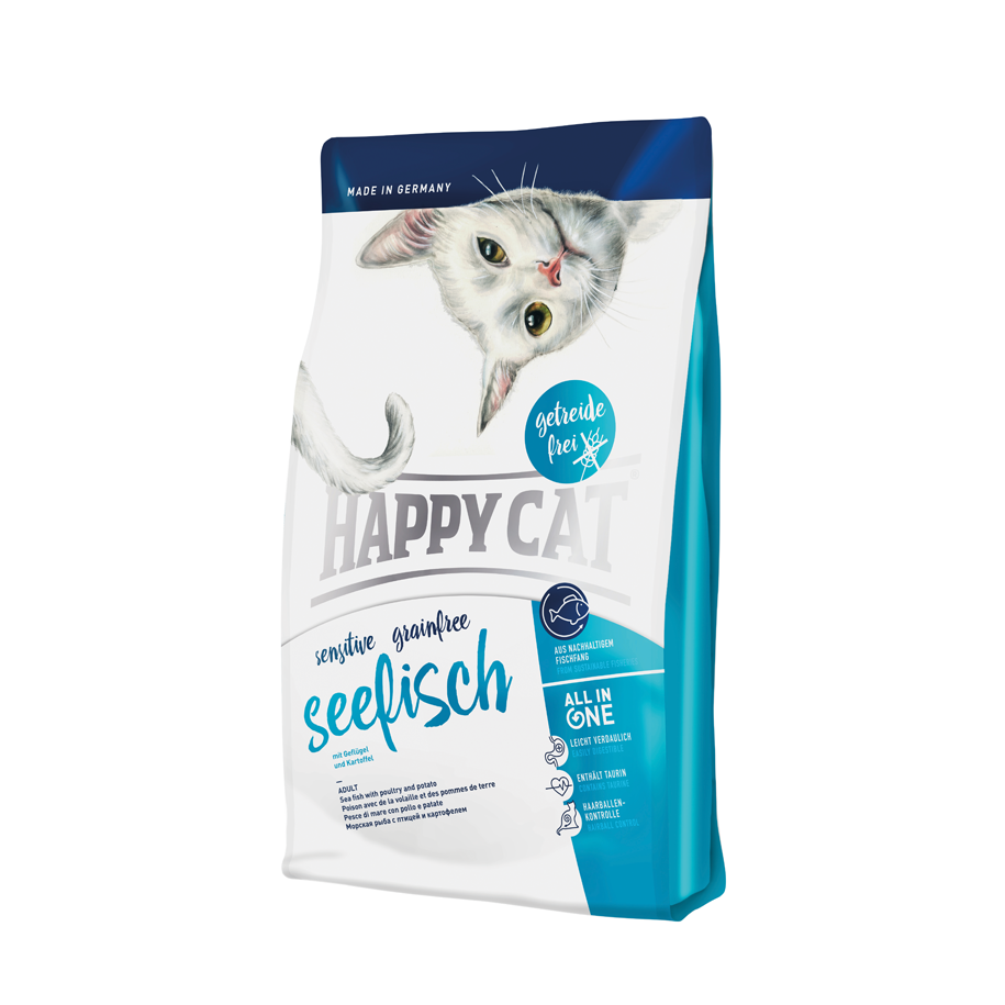 Sucha karma Happy Cat Sensitive Grainfree Ryba Morska