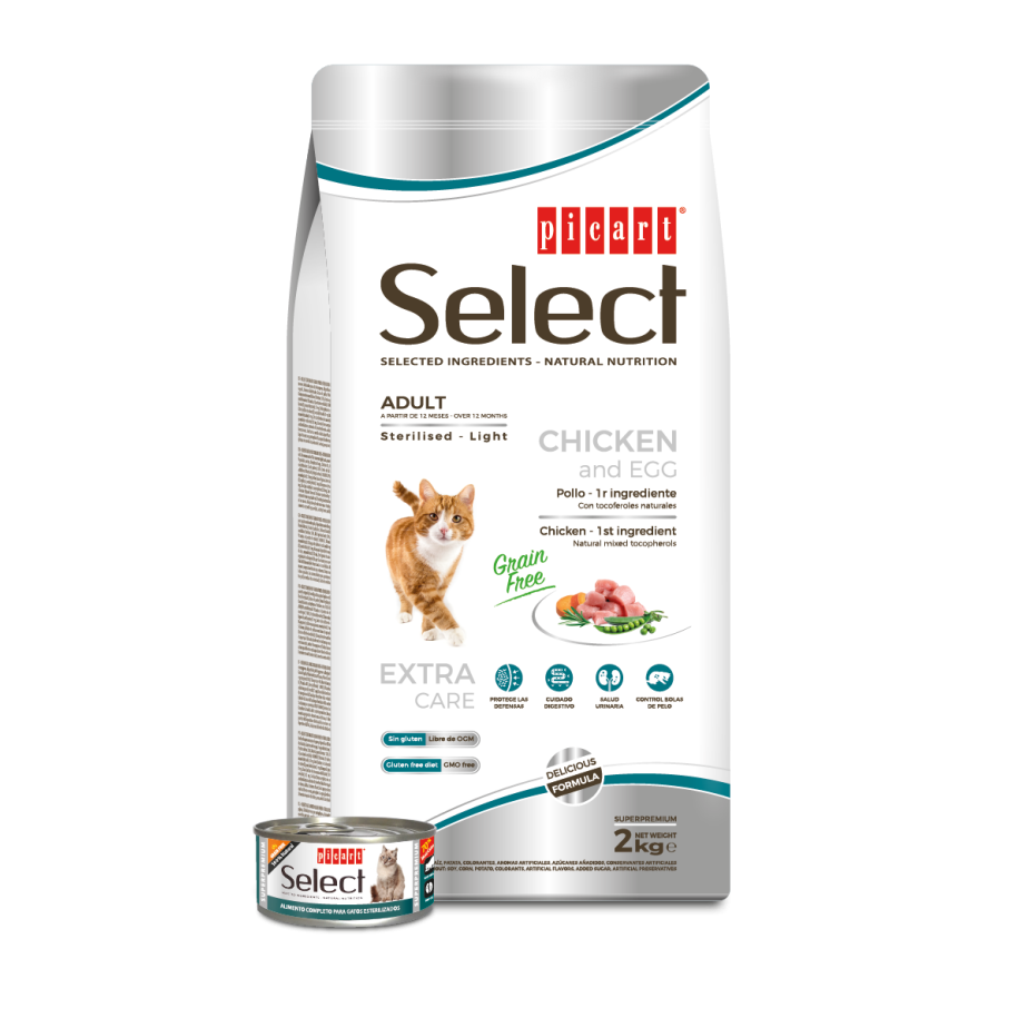 Picart Selec ADULT Chicken and Egg Sterilised - Light 2 x 8kg