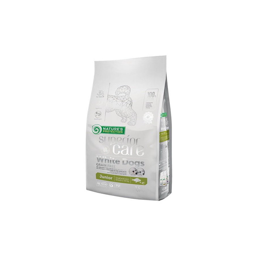 Nature's Protection Superior Care White Dogs Grain Free Junior Small 1,5 kg