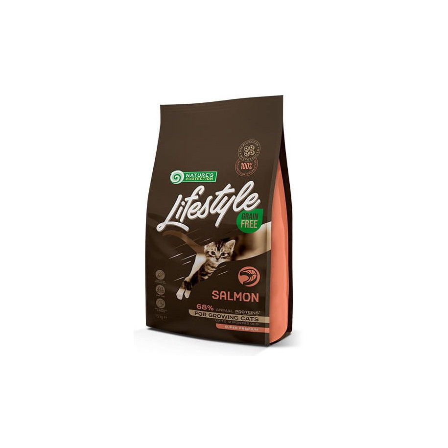 Nature's Protection Lifestyle Grain Free Salmon Kitten 1,5 kg
