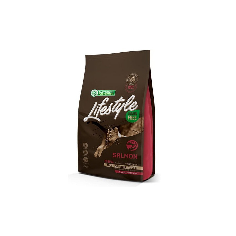 Nature's Protection Lifestyle Grain Free Salmon For Senior Cat 7 kg