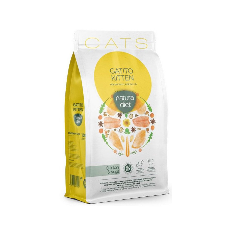 Natura Diet SUCHA KARMA DLA MŁODYCH KOTÓW 1,5 kg