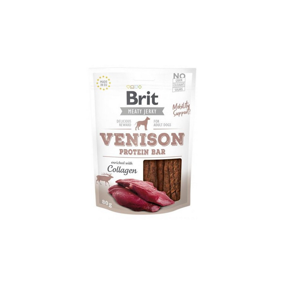 Brit Jerky Snack Venison Protein bar 80 g