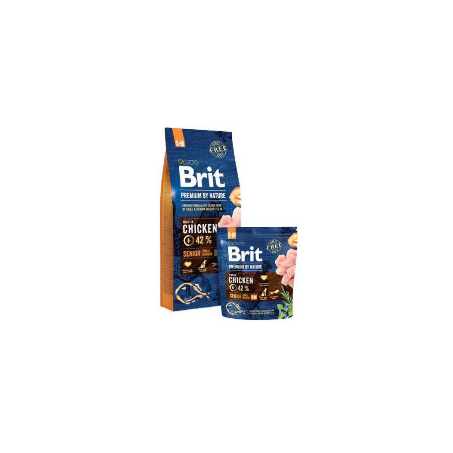 BRIT PREMIUM BY NATURE SENIOR S+M 15 kg