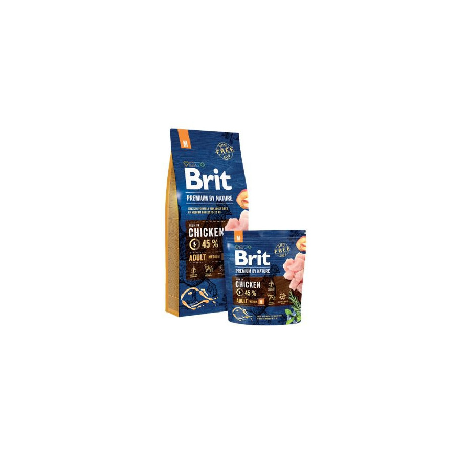 BRIT PREMIUM BY NATURE ADULT M 15 kg