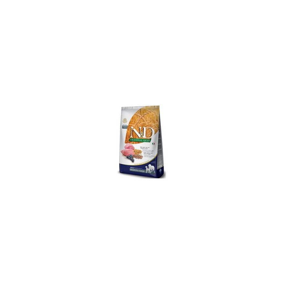 N&D Ancestral Grain Lamb & Blueberry Adult medium & maxi 12 kg