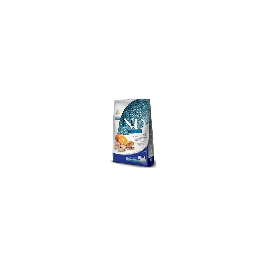 N&D Ocean Cod, Spelt, Oats & Orange Adult Mini 7 kg