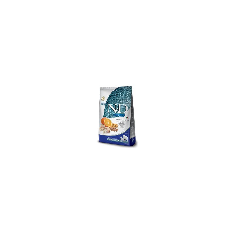 N&D Ocean Cod, Spelt, Oats & Orange Adult Medium & Maxi 12 kg