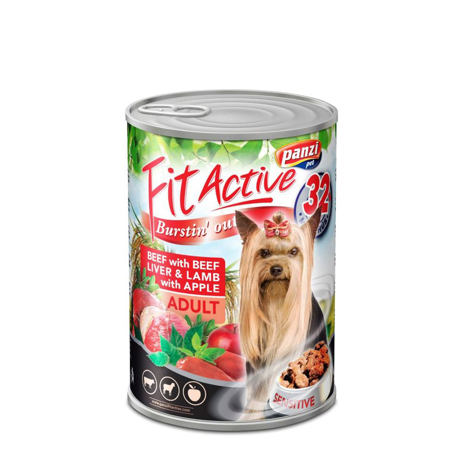 FitActive Dog Adult Wołowina, Wątróbka, Jagnięcina puszka
