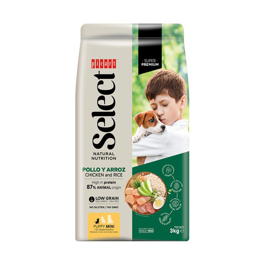 Picart select mini puppy chicken & rice 800 g