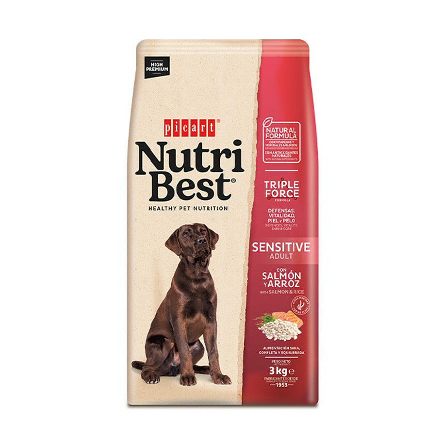 Picart Nutribest ADULT SENSITIVE with Salmon and Rice 3 kg