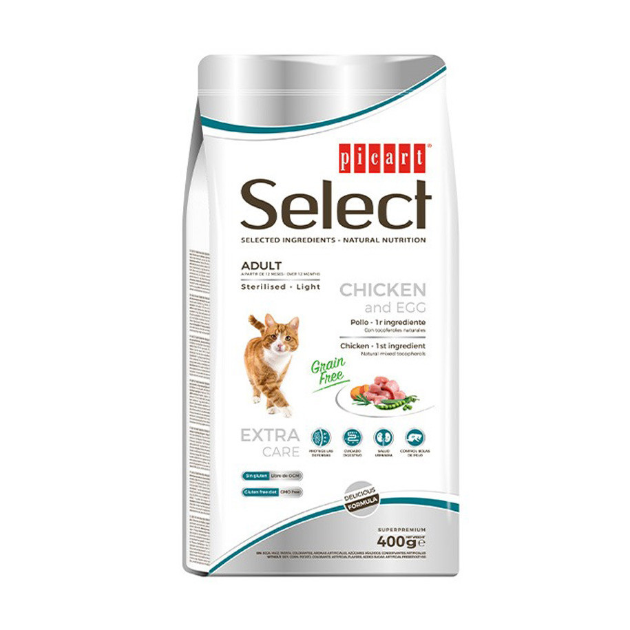 Picart Select Cat ADULT EGG GRAIN FREE STERILISED – LIGHT 8 kg