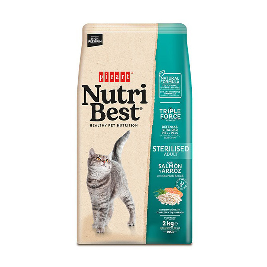Picart Nutribest Cat ADULT STERILISED Salmon and Rice 2 kg