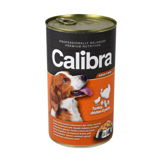 Calibra Adult Dog puszka indyk, kurczak i makaron