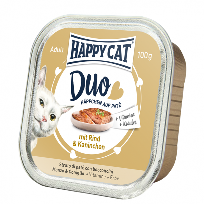 Mokra karma Happy Cat pasztet wołowina i królik