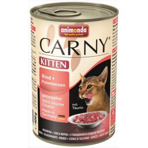 ANIMONDA Carny KITTEN Wołowina i Serca Indyka 400g